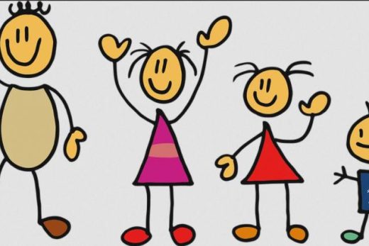 Quatre silhouettes souriantes alignées, bras levés, rappelant l'esprit convivial de Laeris Escape Game.