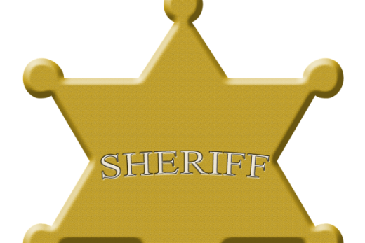 Étoile shérif dorée, "SHERIFF" argenté au centre. 6 succursales, style Far West, ambiance immersive Laeris Toulon.